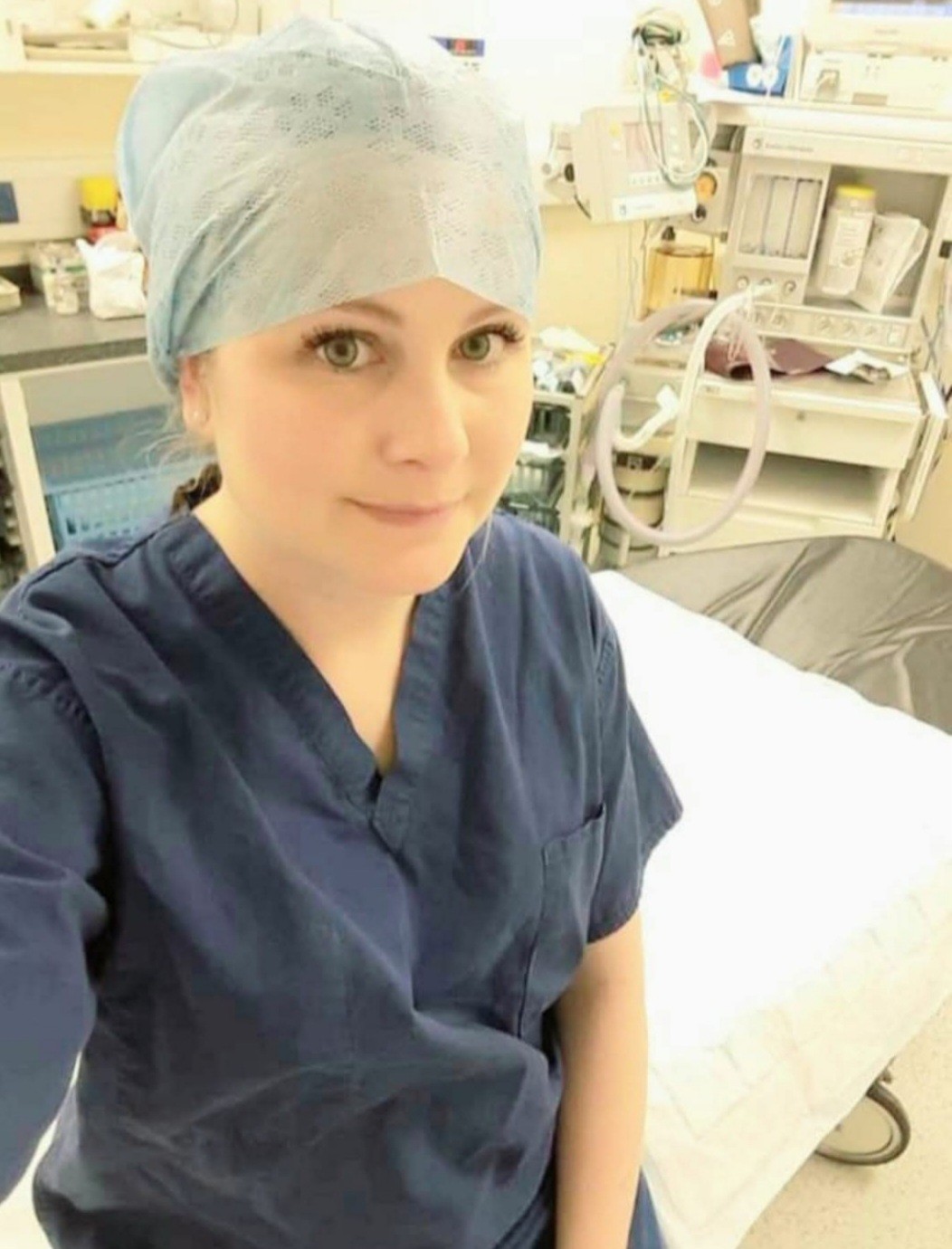 Louise at work as an Operating Department Practitioner