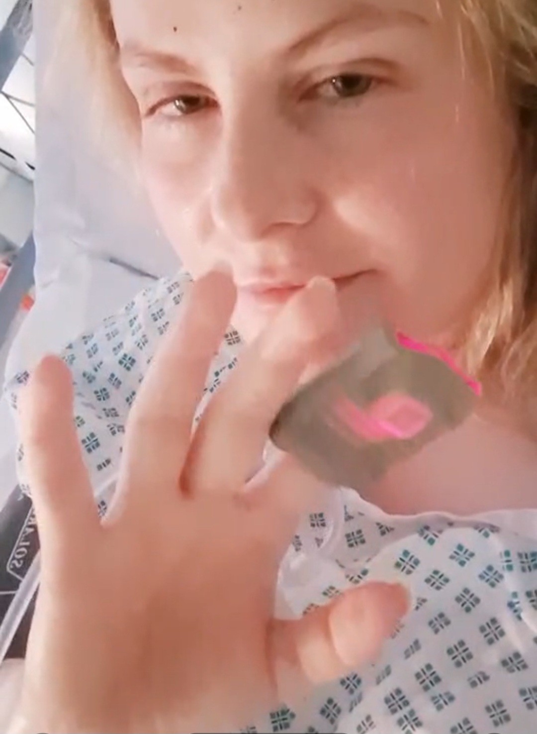 Louise just after brain surgery